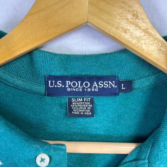 Men's Green US Polo Assn - Size Large Slim Fit Sportswear‎ Gulf - Picture 2 of 9